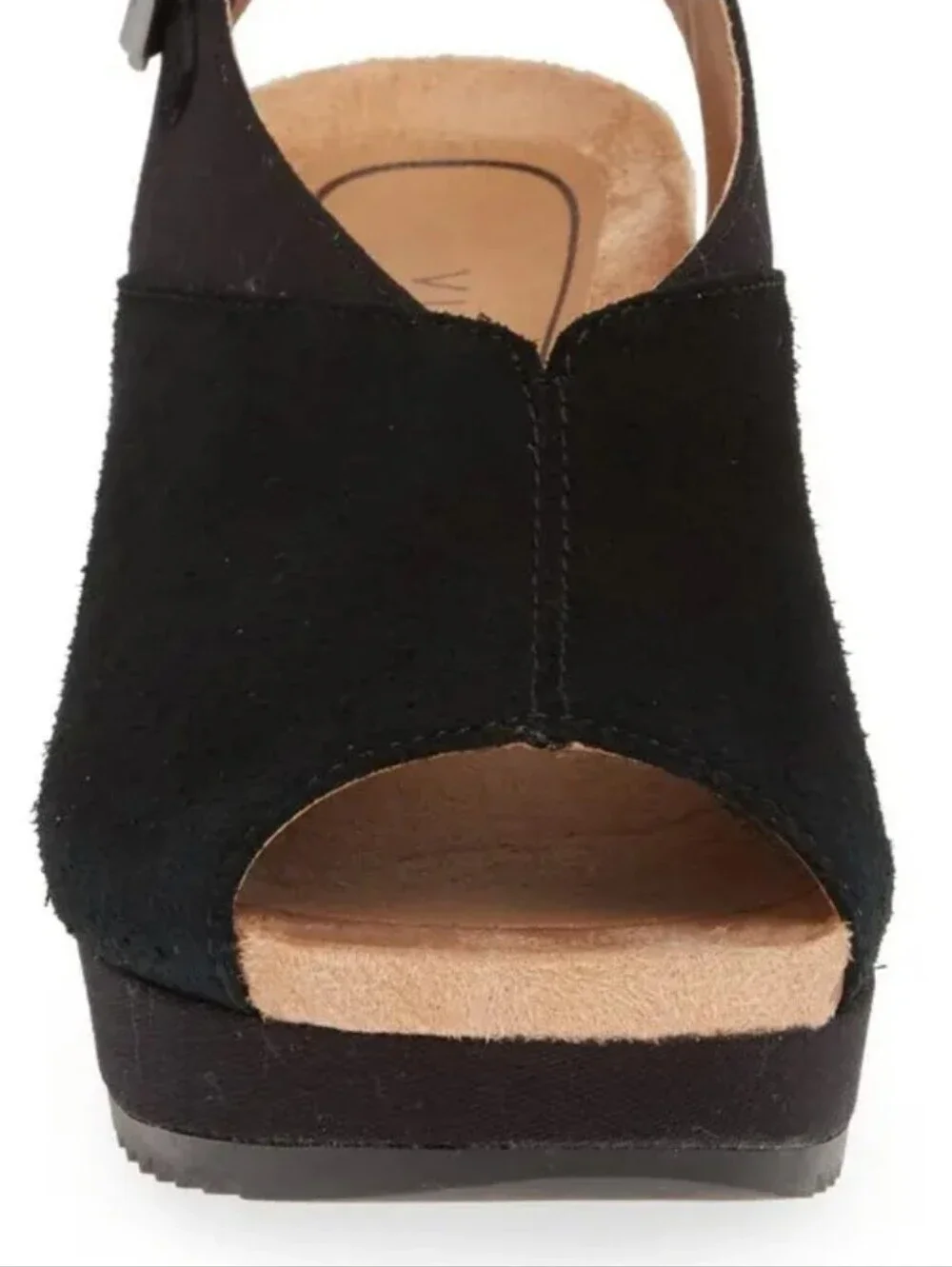 Women’s Black Wedge Slingback Sandal